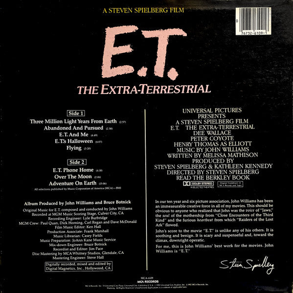 E.T. The Extra-Terrestrial (Music From The Original Motion Picture Soundtrack)