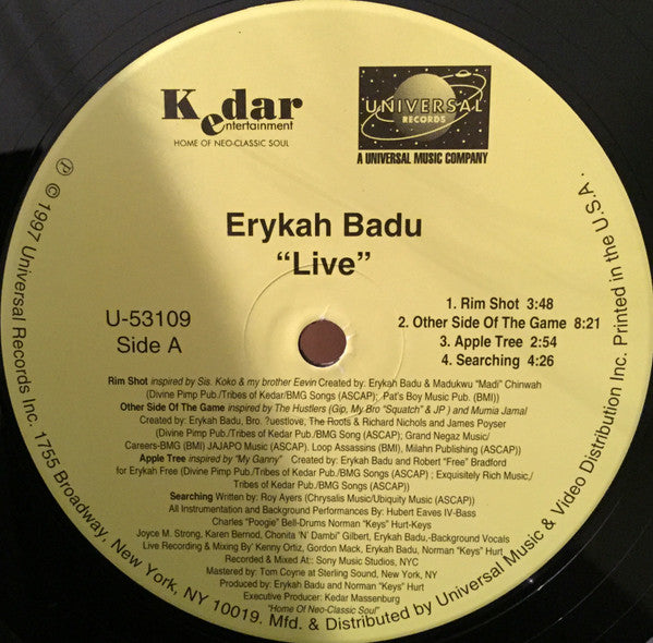Master Release: Live by Erykah Badu