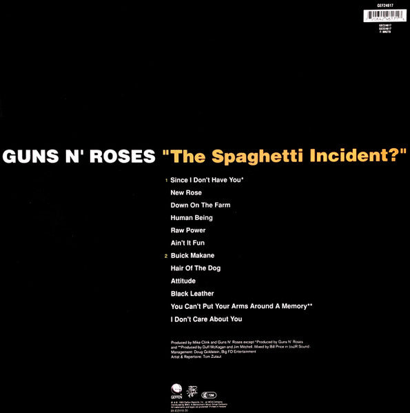Release: "The Spaghetti Incident?"-Vinyl-Europe-1993-GEF24617, none-555776