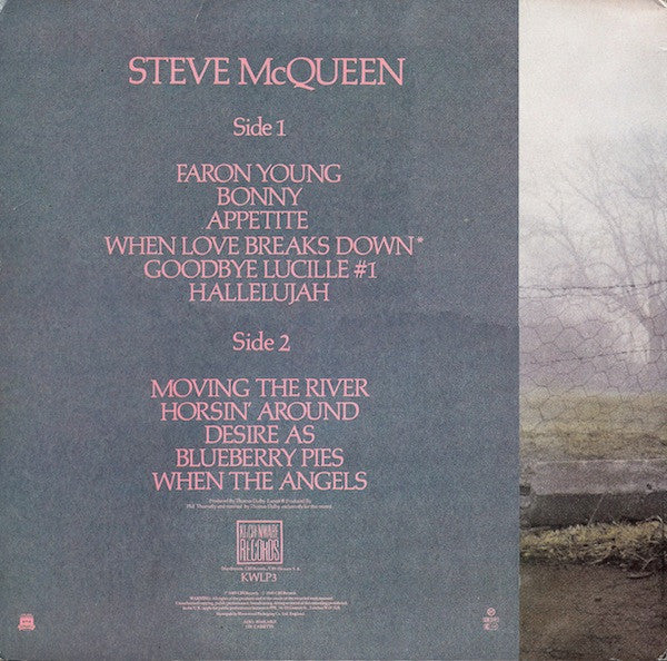 Release: Steve McQueen-Vinyl-UK-1985-KWLP3-605817