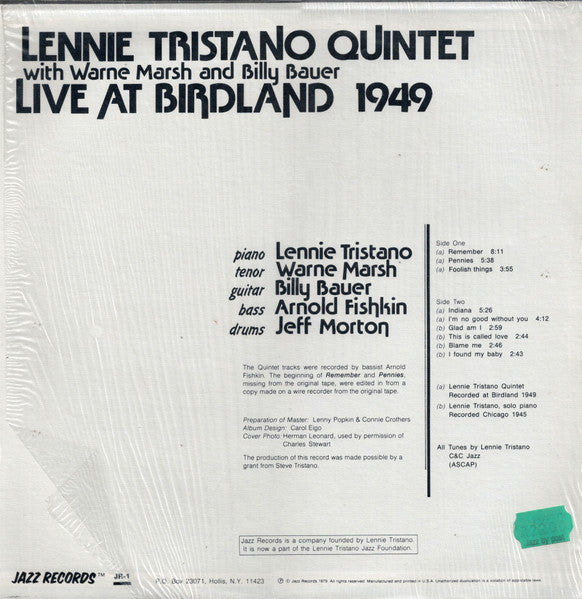Live At Birdland 1949