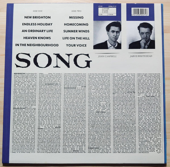 Release: Song-Vinyl-UK-1990-SRNLP 27-450158