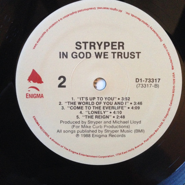 Release: In God We Trust-Vinyl-US-1988-D1-73317-814154