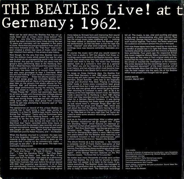 Release: Live! At The Star-Club In Hamburg, Germany; 1962-Vinyl-Germany-1977-BLS 5560-355138