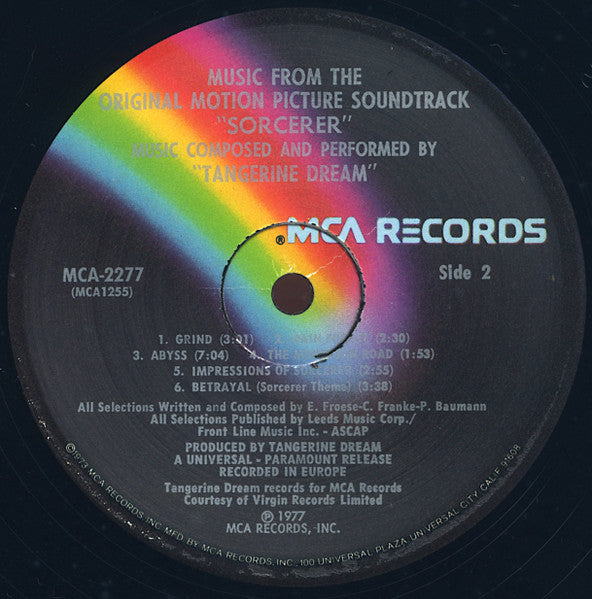 Music From The Original Motion Picture Soundtrack "Sorcerer"