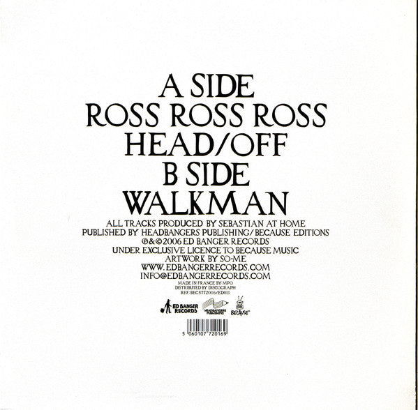 Release: Ross Ross Ross-Vinyl-France-2006-ED011, BEC5772016-715960