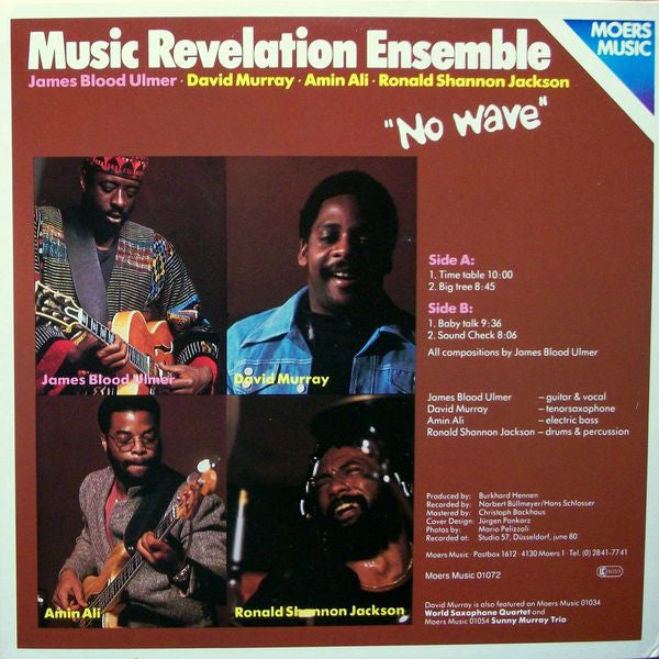 Master Release: No Wave by Music Revelation Ensemble