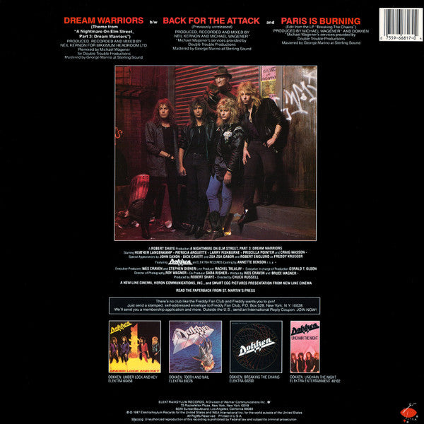 Release: Dream Warriors (Theme From A Nightmare On Elm Street 3)-Vinyl-US-1987-0-66817-480480
