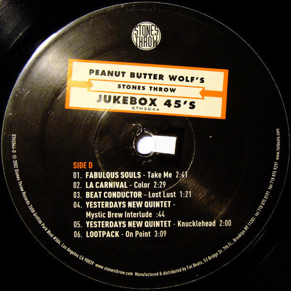 Peanut Butter Wolf's - Stones Throw - Jukebox 45's