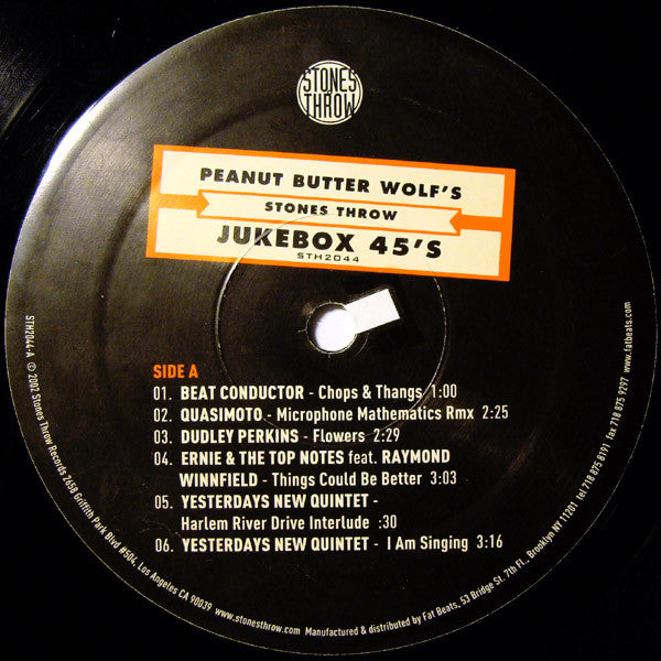Peanut Butter Wolf's - Stones Throw - Jukebox 45's