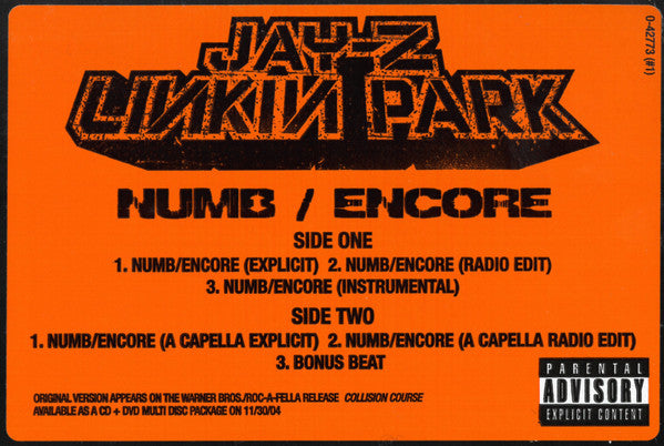 Release: Numb / Encore-Vinyl-US-2004-0-42773, 0-42773-755049