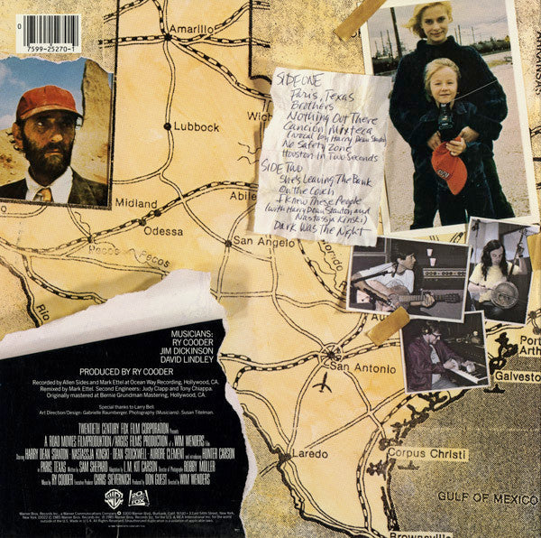 Release: Paris, Texas (Original Motion Picture Soundtrack)-Vinyl-US-1985-9 25270-1 E, 1-25270-592807