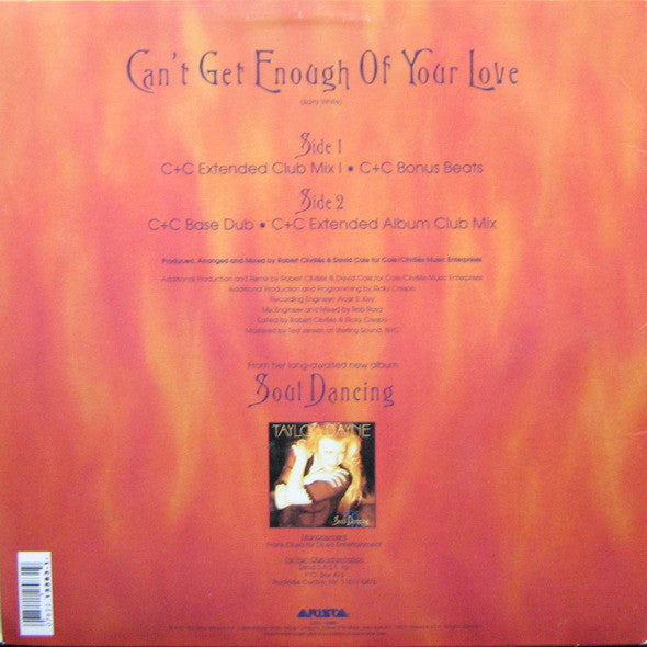 Master Release: Can't Get Enough Of Your Love by Taylor Dayne