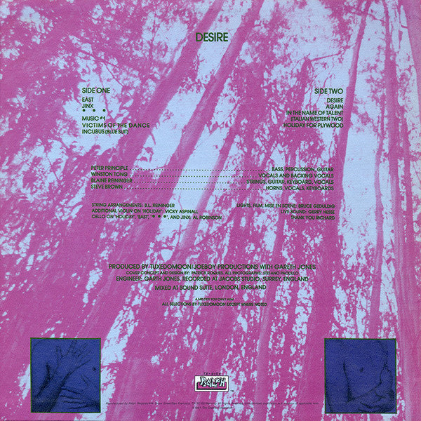 Master Release: Desire by Tuxedomoon