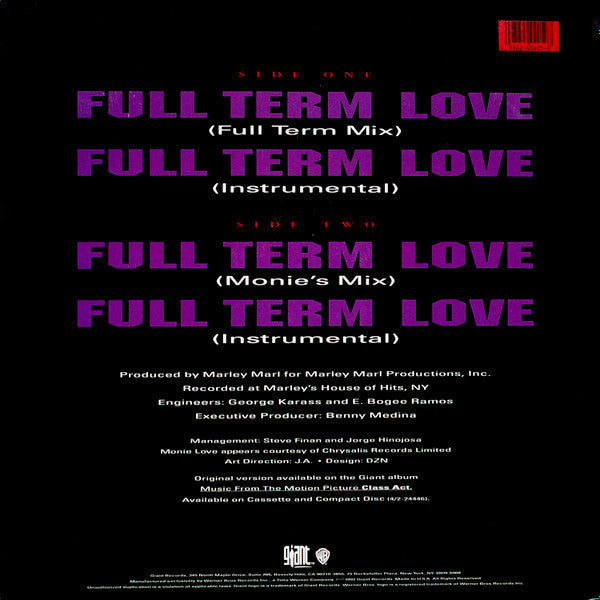 Release: Full Term Love-Vinyl-US-1992-0-40405-582355