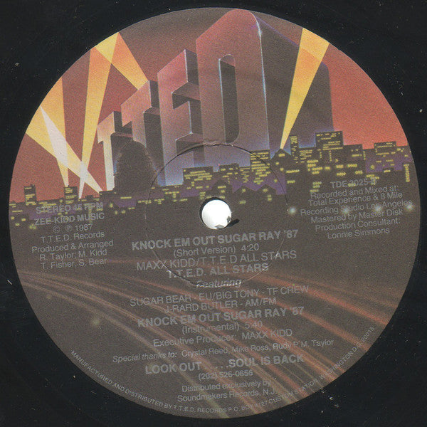 Release: Knock 'Em Out Sugar Ray '87-Vinyl-US-1987-TDE 3025-110264