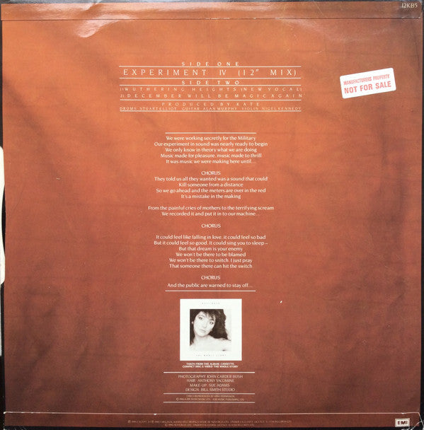 Release: Experiment IV-Vinyl-UK-1986-12KB 5, 12KB5-539595
