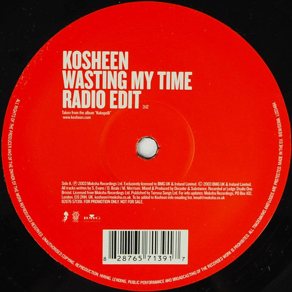 Release: Wasting My Time-Vinyl-UK & Ireland-2003-82876 571391-457951