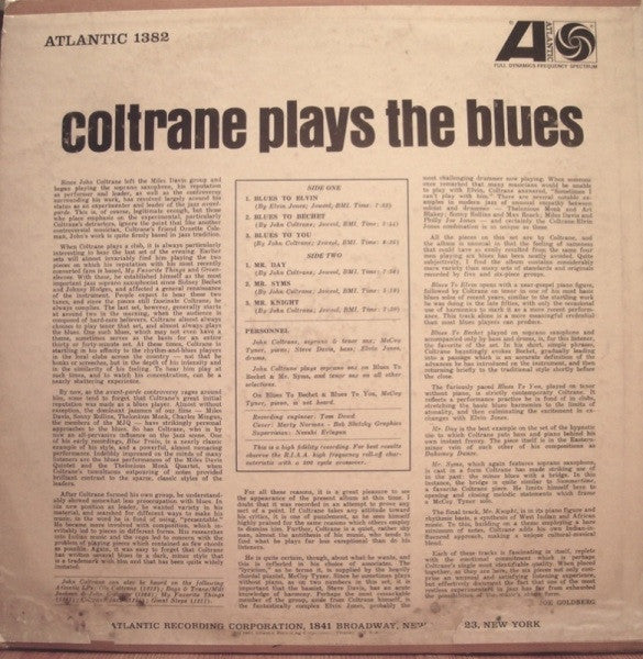 Coltrane Plays The Blues