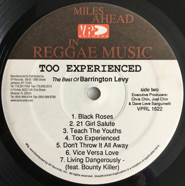 Too Experienced ... The Best Of Barrington Levy