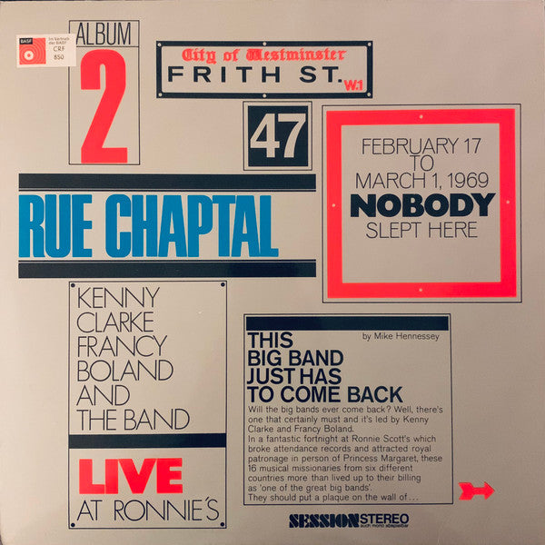 Master Release: Live At Ronnie's ; Album 2 ; Rue Chaptal by Clarke-Boland Big Band