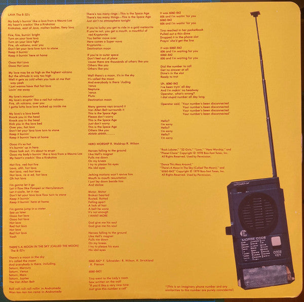 Release: The B-52's-Vinyl-UK-1979-ILPS 9580*, ILPS 9580-141542