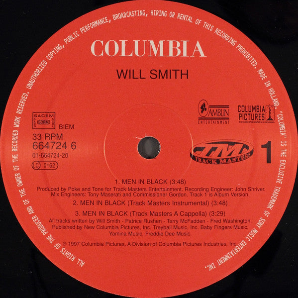 Release: Men In Black-Vinyl-Europe-1997-664724 6, COL 664724 6-337899