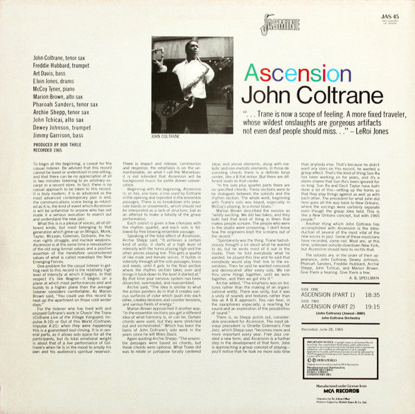Release: Ascension (Edition II)-Vinyl-UK-1982-JAS 45-961080
