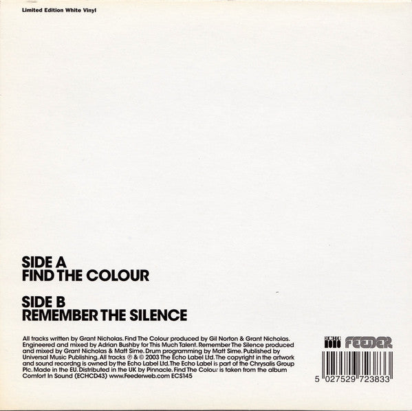 Release: Find The Colour-Vinyl-UK-2003-ECS 145-737911