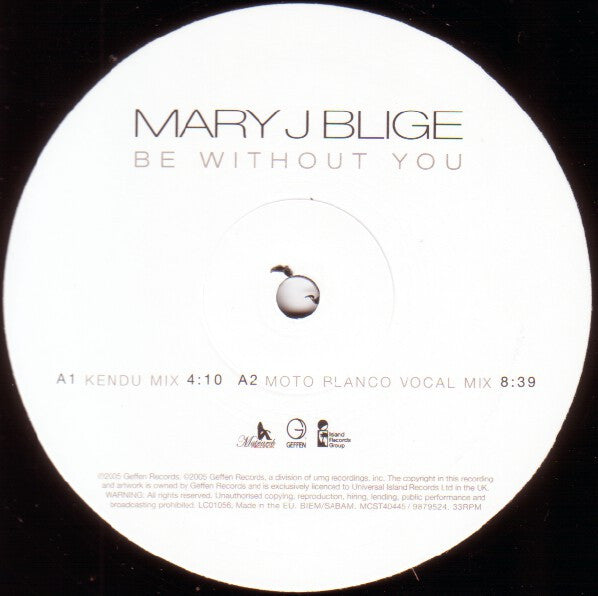 Master Release: Be Without You by Mary J. Blige