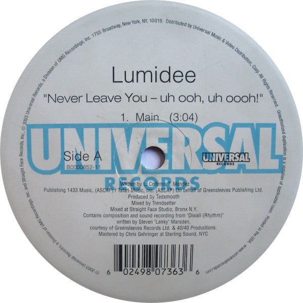 Never Leave You - Uh Ooh, Uh Oooh!