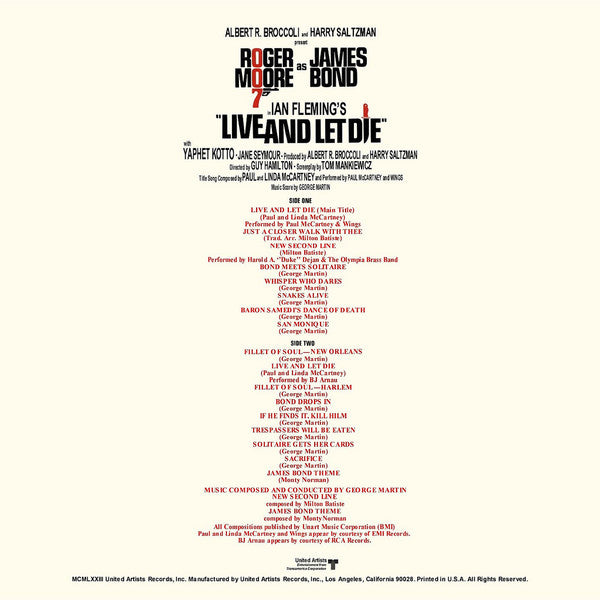 Live And Let Die (Original Motion Picture Soundtrack)