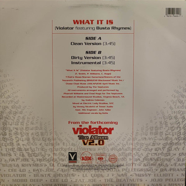 Release: What It Is-Vinyl-US-2001-44 79600, 44 79600, 44 79600-637719