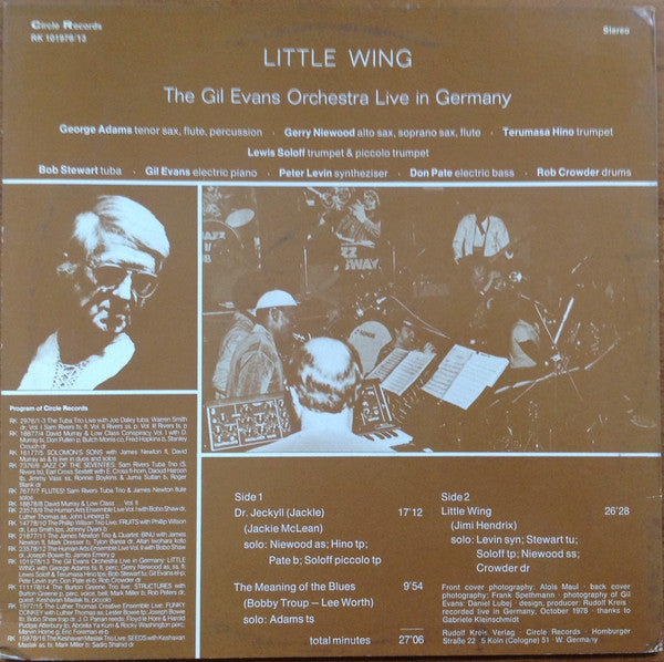 Master Release: Little Wing (Live In Germany) by Gil Evans And His Orchestra