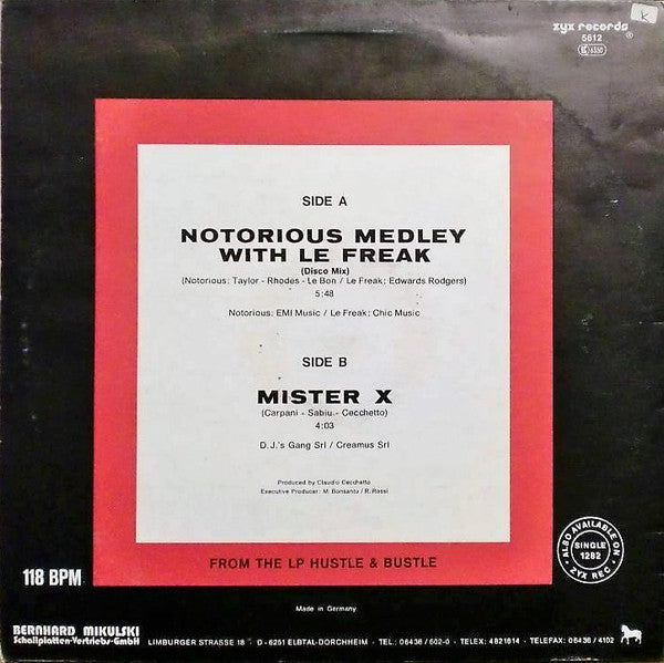 Release: Notorious Medley With Le Freak-Vinyl-Germany-1987-ZYX 5612-607533