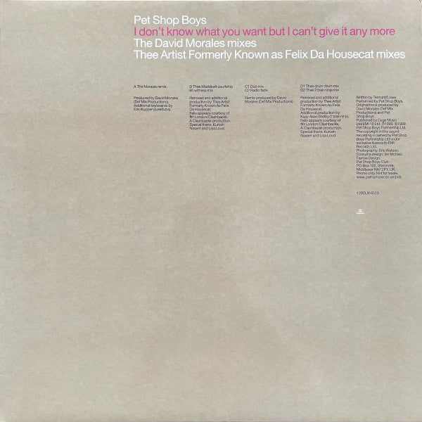 Master Release: I Don't Know What You Want But I Can't Give It Any More by Pet Shop Boys