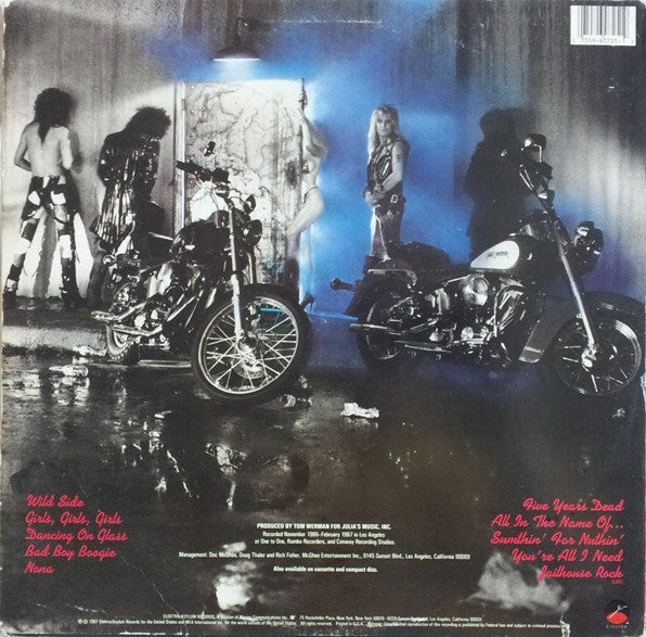 Release: Girls, Girls, Girls-Vinyl-US-1987-9 60725-1, 60725-1-389389