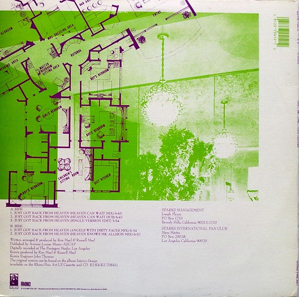 Release: Just Got Back From Heaven-Vinyl-US-1989-RNTW 70412-627379