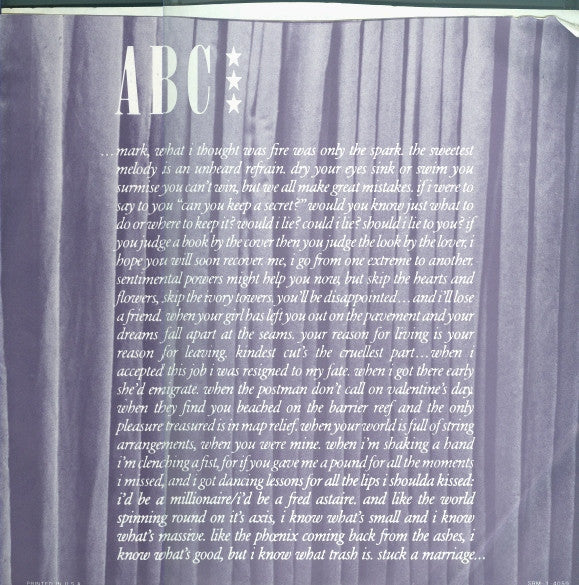 Release: The Lexicon Of Love-Vinyl-US-1982-SRM-1-4059-438698