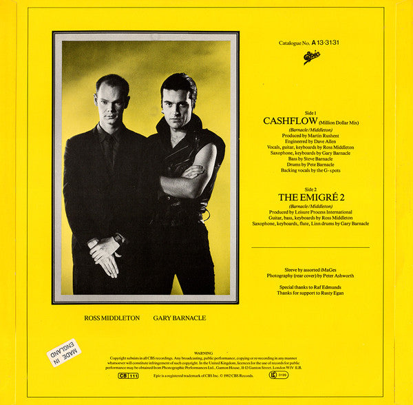 Release: Cashflow-Vinyl-UK-1983-A 13·3131, EPC A 13 3131-293491