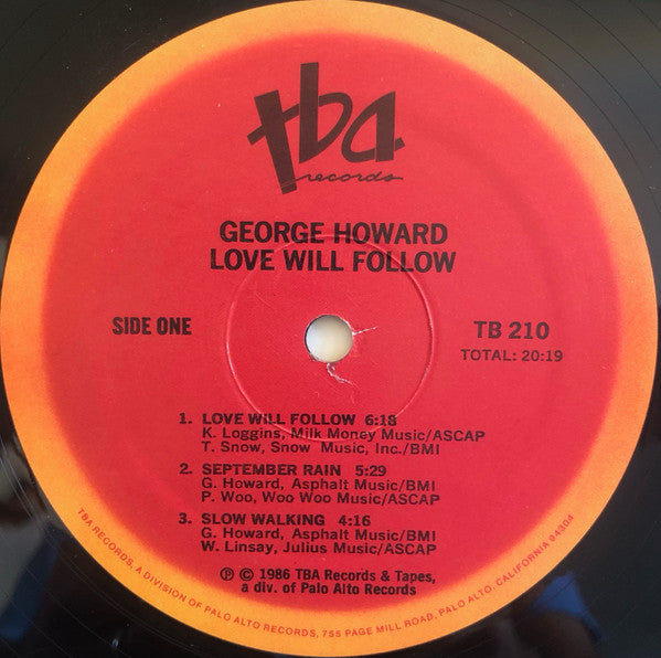 Release: Love Will Follow-Vinyl-US-1986-TB 210-712170