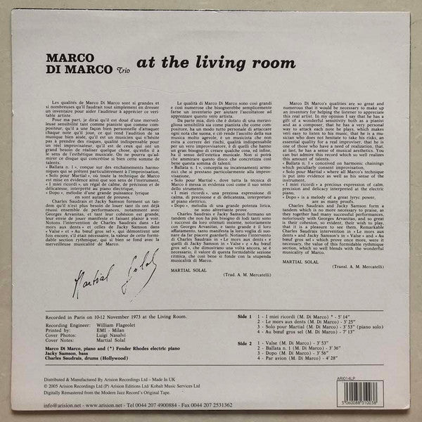 Release: At The Living Room-Vinyl-UK-2005-ARI 014LP-857838