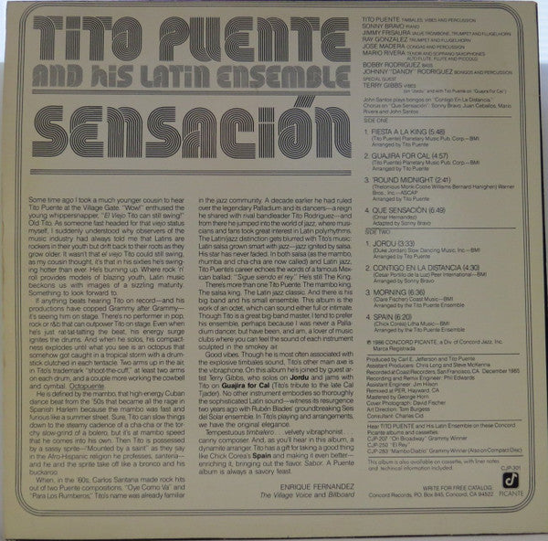 Master Release: Sensacion by Tito Puente & His Latin Ensemble