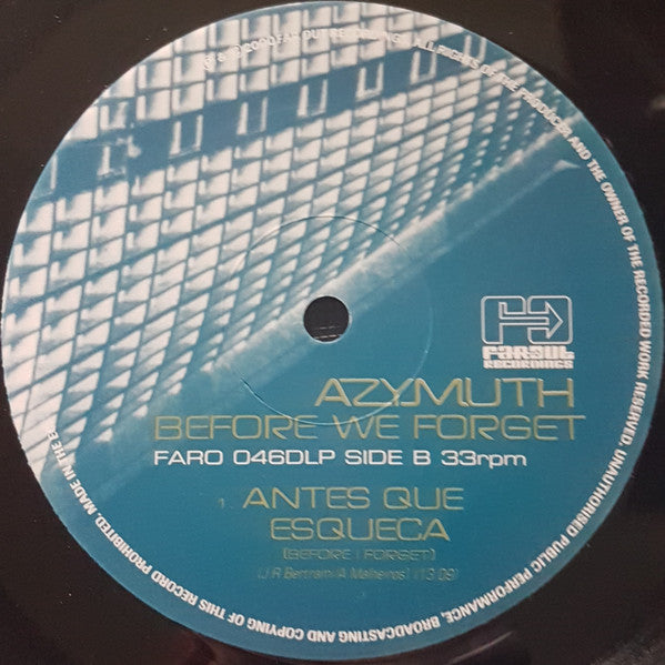 Release: Before We Forget-Vinyl-UK-2000-FARO 046DLP-147010