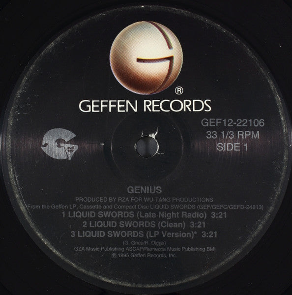 Release: Liquid Swords-Vinyl-US-1995-GEF12-22106-313910