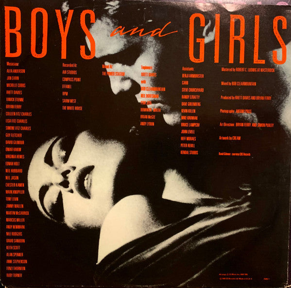 Release: Boys And Girls-Vinyl-US-1985-9 25082-1, 9 25082-1, 1-25082, 1-25082-443125