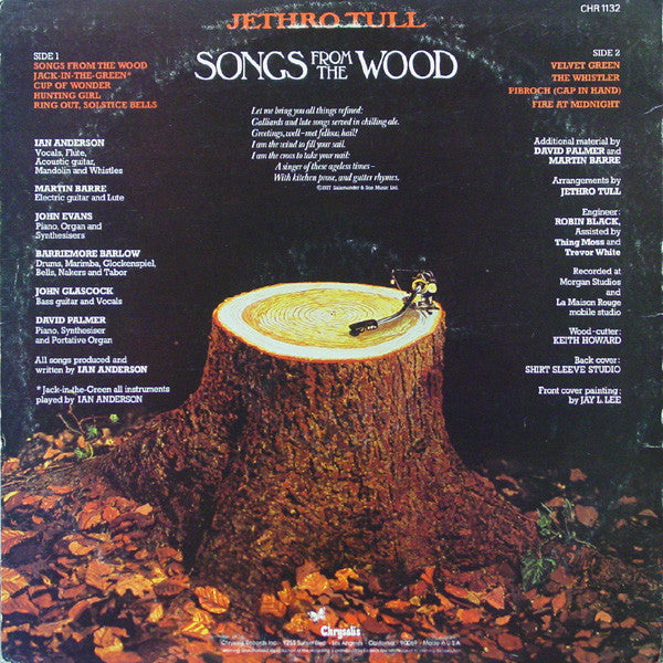Release: Songs From The Wood-Vinyl-US-1977-CHR 1132-908955
