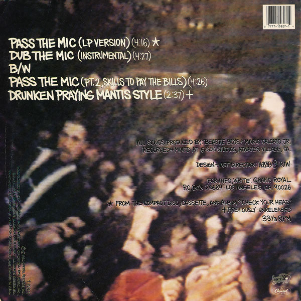 Release: Pass The Mic-Vinyl-US-1992-Y-15827, Y-15827-167536