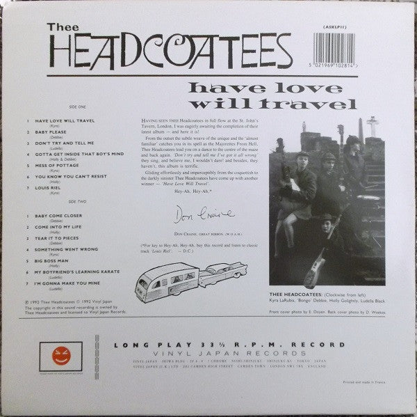 Master Release: Have Love Will Travel by Thee Headcoatees