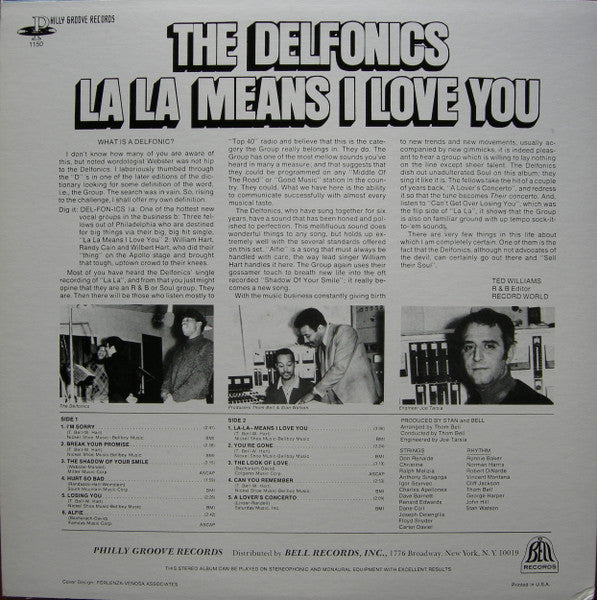 Release: La La Means I Love You-Vinyl-US-None-1150, LP 1150, PG - 1150-899198